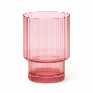 Malibu Blush - Ribbed Rocks Glass - 11 oz