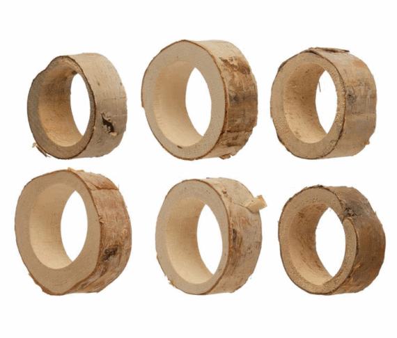 Birch Wood Napkin Rings