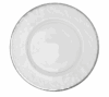 Silver Rim Glass Pattern Charger Plate 13"