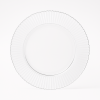 Vikko - Melody, Ribbed Glass Charger with Silver Rim, 13"