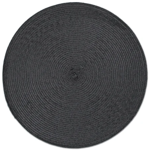 Round Black Placemat 15”