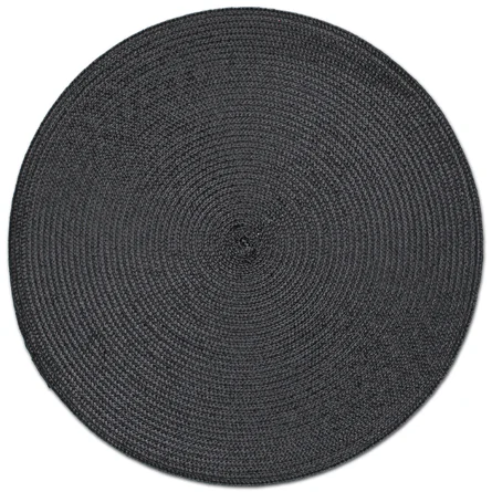 Round Black Placemat 15”
