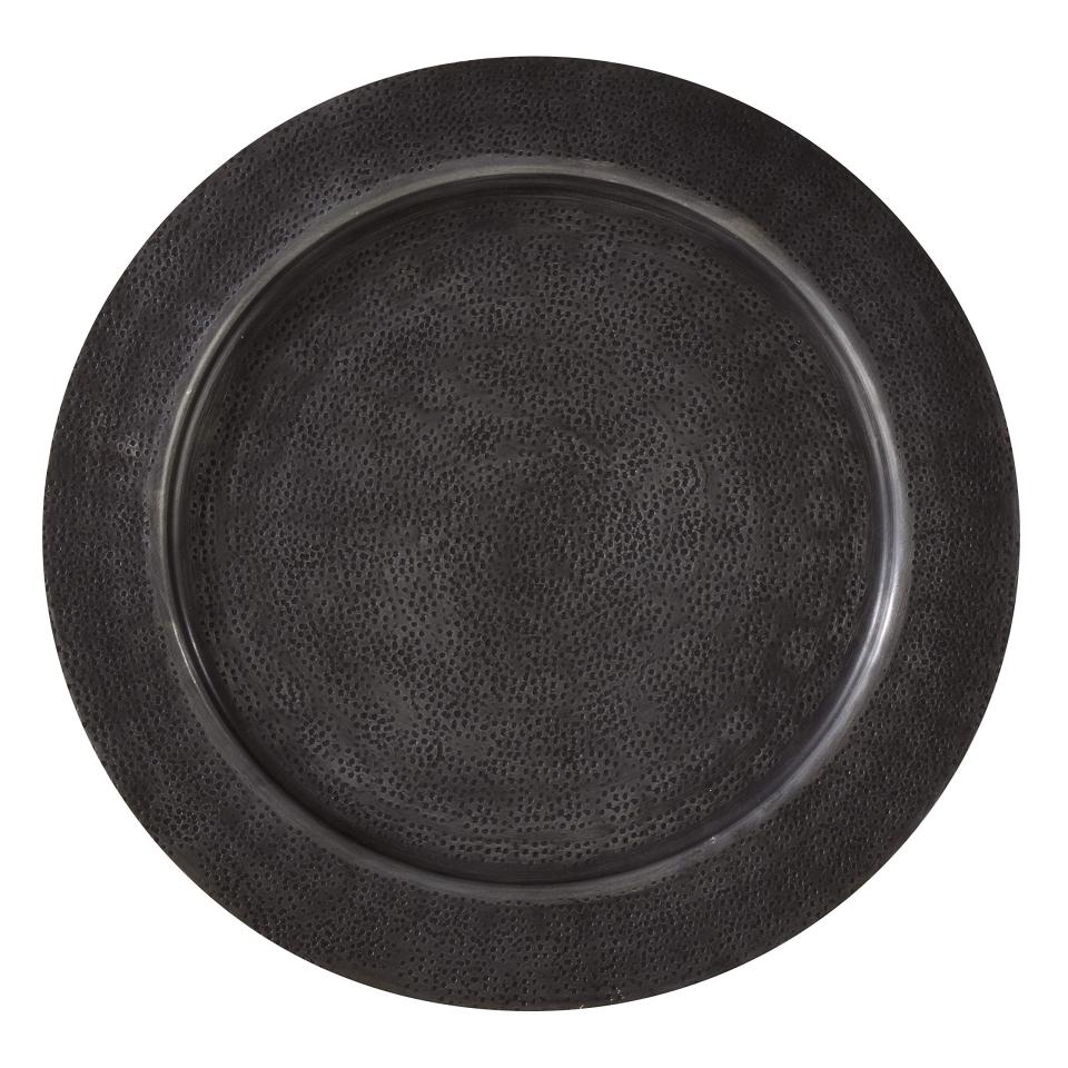 Hammered Charger - Black  13"