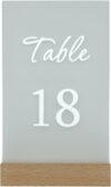 Frosted Table Number Signs
