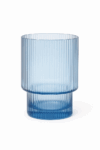 Malibu Blue - Ribbed Rocks Glass -  11 oz