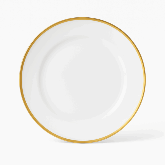 Vintage White with Gold Rim Charger