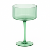 Malibu Green - Ribbed Coupe Champagne Glass - 10 oz