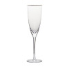 Gold Rim - Hammered, Champagne Flute Glass, 8 Oz