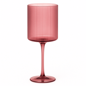 Malibu Plum Ribbed Wine Glass -  11 oz