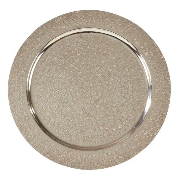 Hammered Charger - Silver 13"