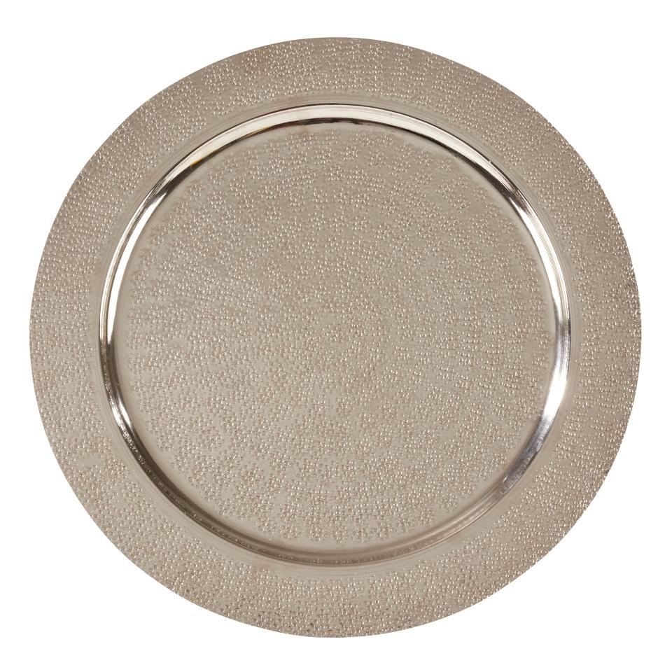 Hammered Charger - Silver 13"