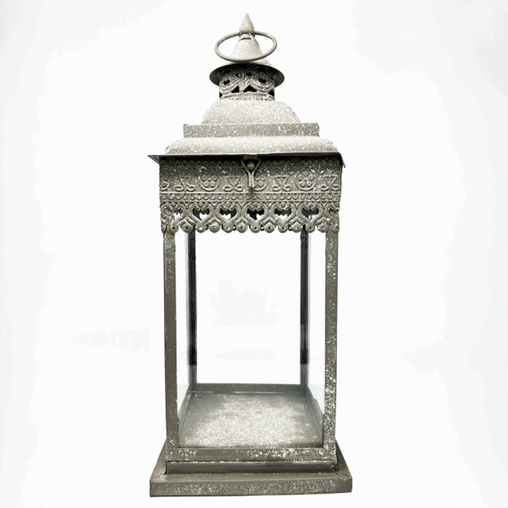 Grey Metal Lantern
