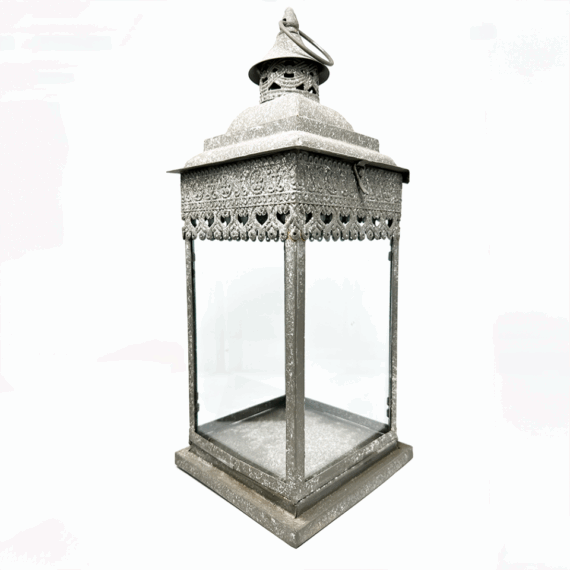 Grey Metal Lantern