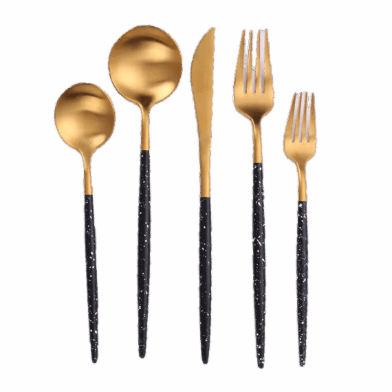 Vera - Black Marble Set of 5