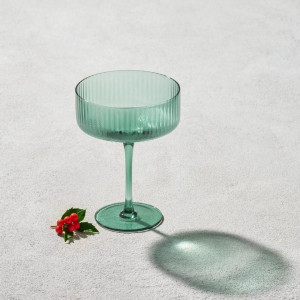 MalibuGreen-RibbedCoupeChampagneGlass-10ozjpeg