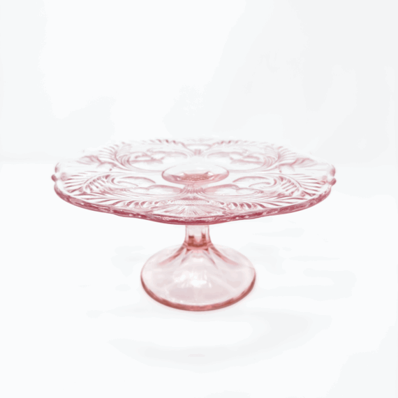 Pink Glass Stands Set