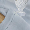 Pure Linen Hemstitch Napkins - Blue