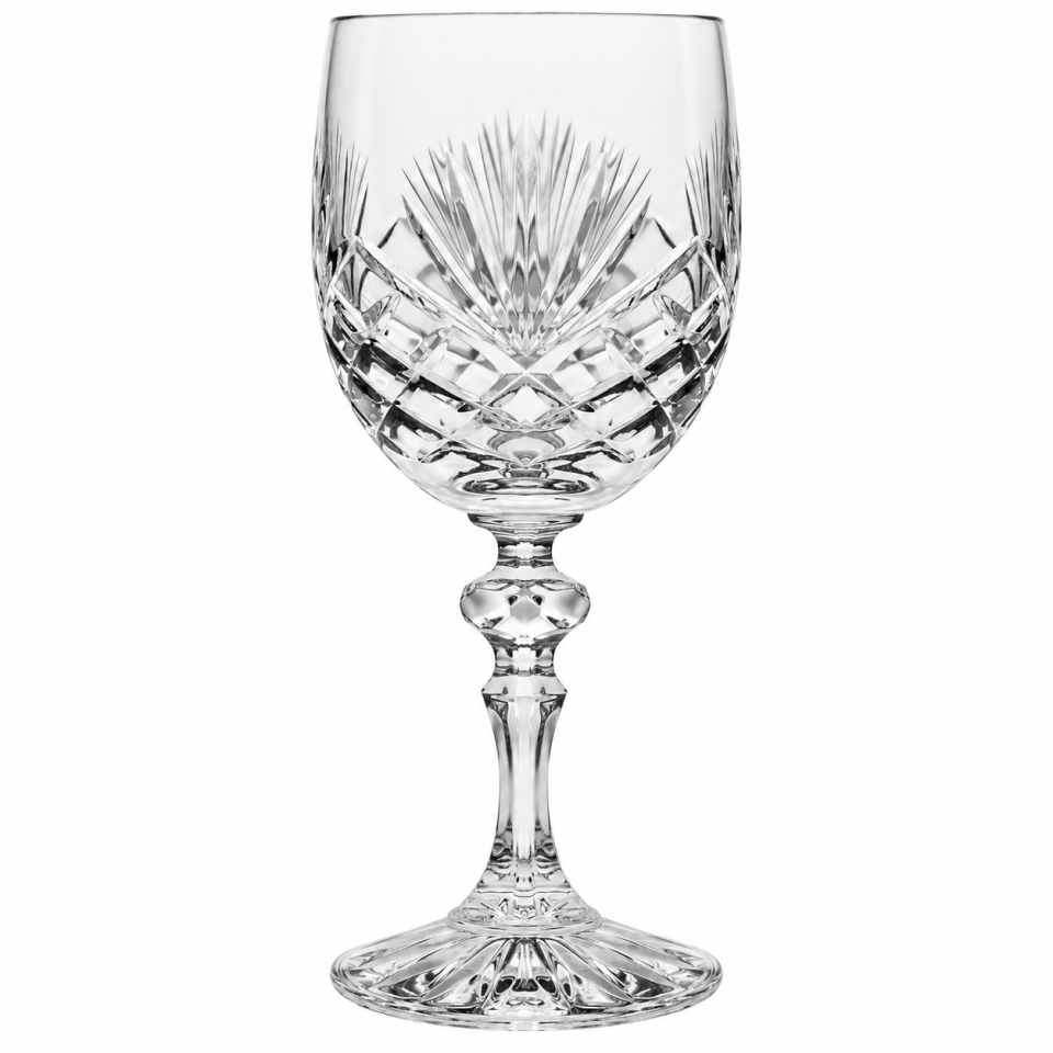 European Hand Cut Crystal - Red Wine Glass 8 oz